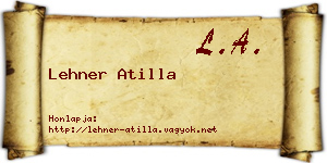 Lehner Atilla névjegykártya
